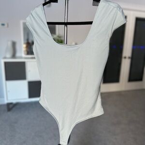 Elegant Sky Blue Cap Sleeve Bodysuit & Grey Tank Bodysuit SWS